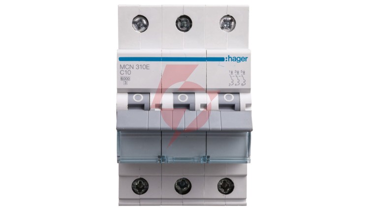Wyłącznik nadprądowy 3P C 10A 6kA AC MCN310E