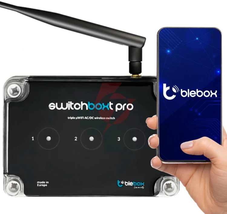 Moduł przekaźnikowy switchboxt pro z zewnętrzną anteną blebox