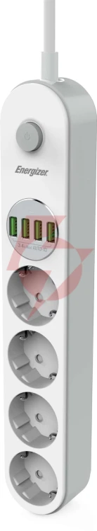 Listwa zasilająca z wyłącznikiem energizer 4x schuko 4x usb-a 2500w 10a kabel 2m