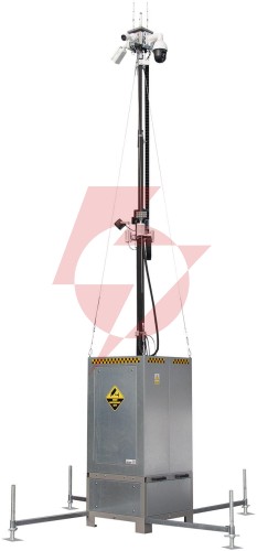 Mobilna wieża do zdalnego wideomonitoringu cctv icam-tower 5mq3