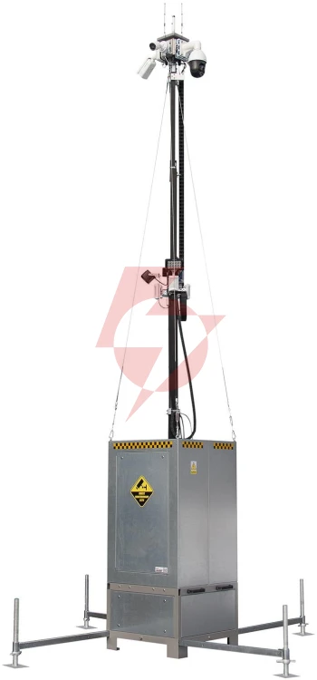 Mobilna wieża do zdalnego wideomonitoringu cctv icam-tower 5mq3