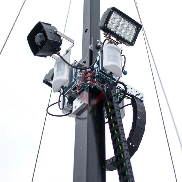 Mobilna wieża do zdalnego wideomonitoringu cctv icam-tower 5mq3