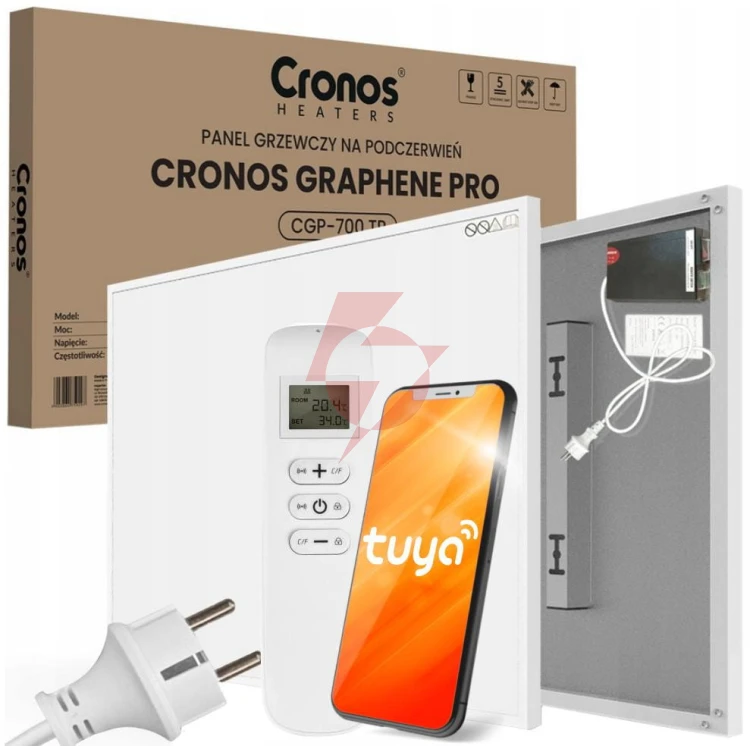 Panel grzewczy ir cronos graphene pro cgp-700twp white