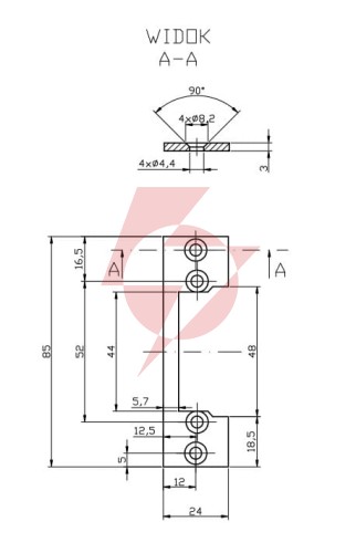 Płaskownik hartte ok-p1 krótki, s, 3mm, stc, otwarty