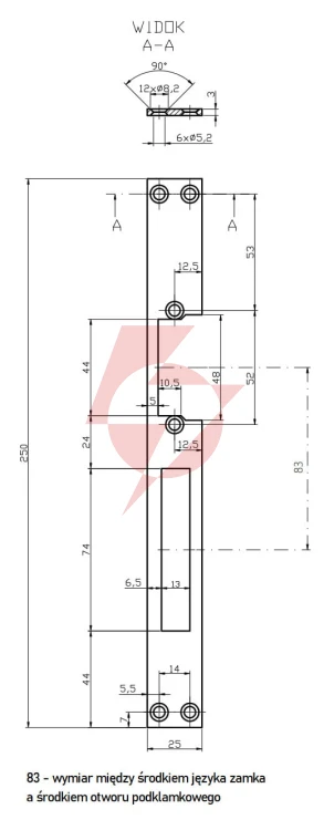 Płaskownik długi hartte ok-p4, 3mm, stc, otwarty