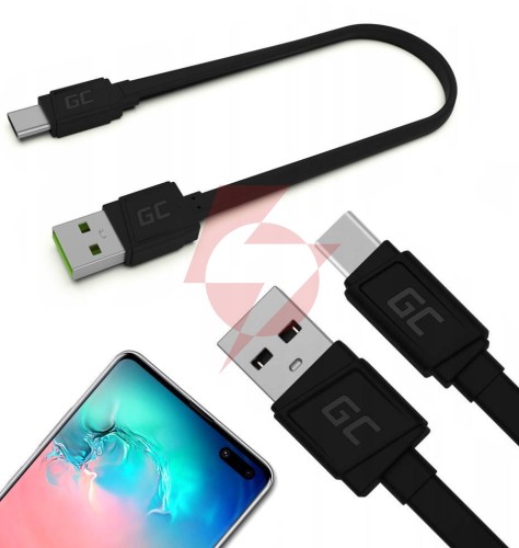 Kabel usb-a / usb-c green cell matte 25cm ultra charge quick charge 3.0 kabgc03