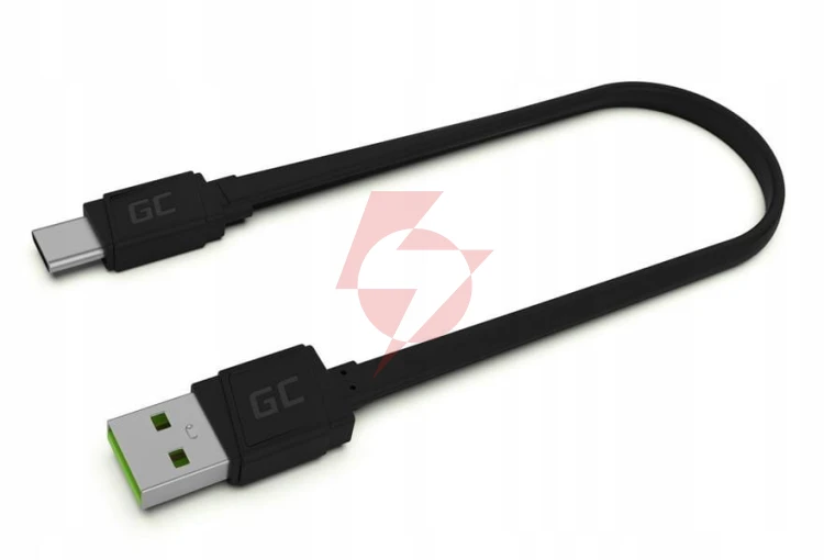 Kabel usb-a / usb-c green cell matte 25cm ultra charge quick charge 3.0 kabgc03