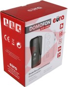 Domofon eura adp-09a3 czarny, głośnomówiący 