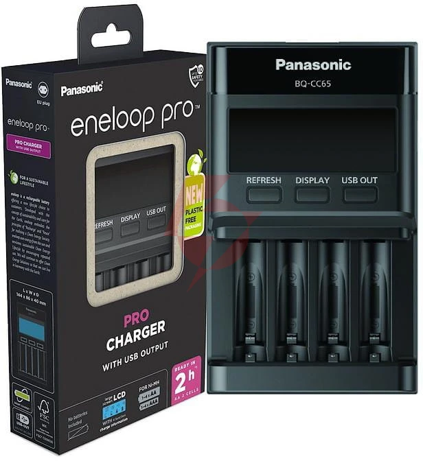 Ładowarka do akumulatorków ni-mh panasonic eneloop bq-cc65 eko