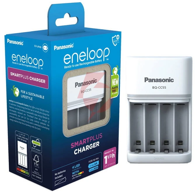 Ładowarka do akumulatorków ni-mh panasonic eneloop bq-cc55 eko