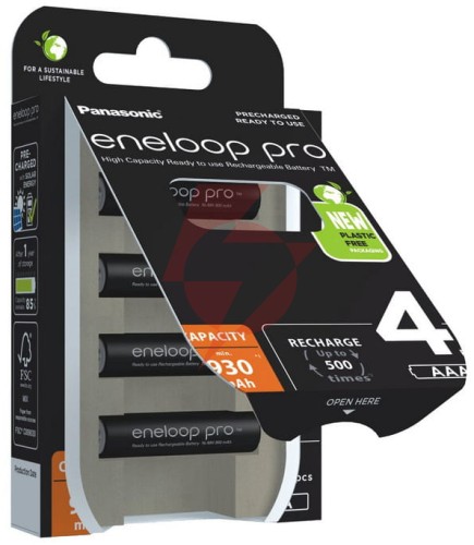 Akumulatorki r03 / aaa panasonic eneloop pro 930mah ni-mh bk-4hcde/4be (blister 4 szt.)