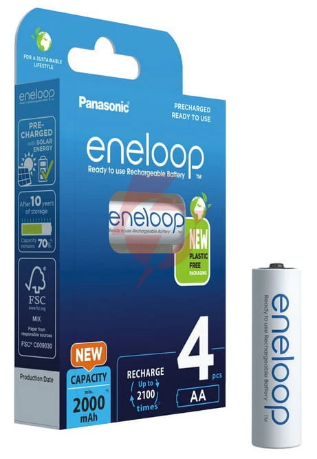 Akumulatorki aa / r6 panasonic eneloop 2000mah bk-3mcde/4be (blister 4 szt.)