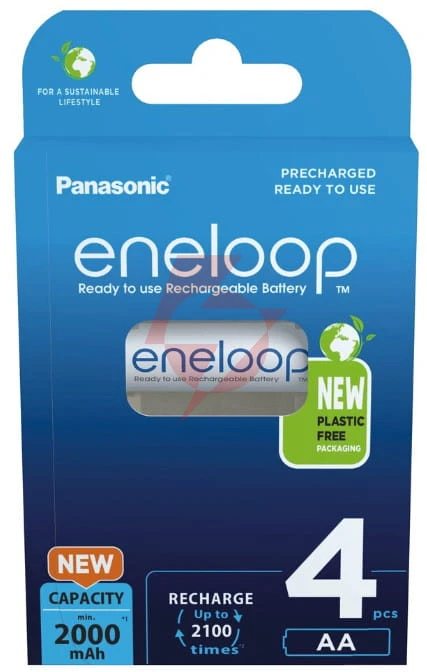 Akumulatorki aa / r6 panasonic eneloop 2000mah bk-3mcde/4be (blister 4 szt.)