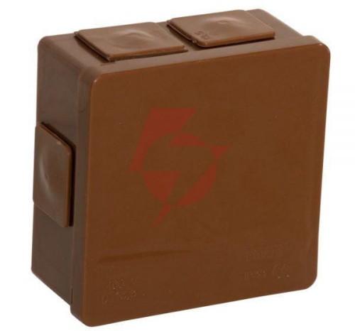 Puszka natynkowa pusta 6 wlotów viplast vp-02 klik brązowa ip55 86x86x40mm 002-02