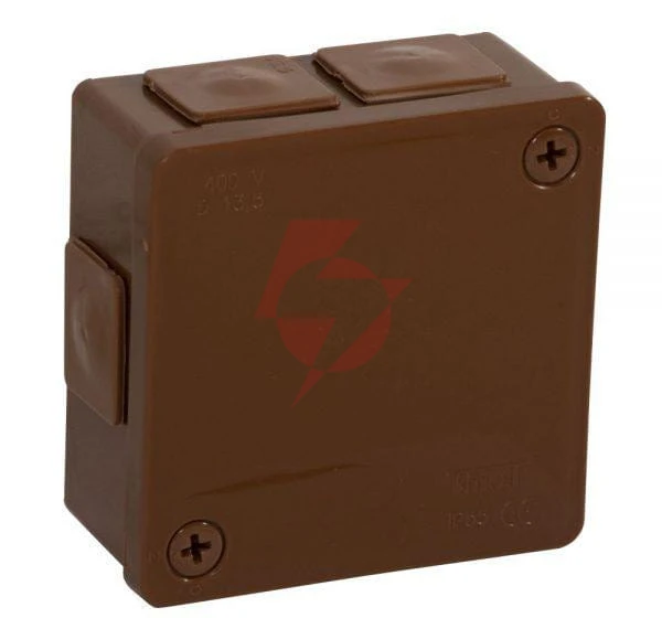 Puszka natynkowa pusta 6 wlotów viplast vp-22 brązowa ip55 86x86x40mm 022-02