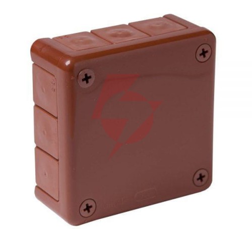 Puszka natynkowa pusta 12 wlotów viplast vp-41 brązowa ip55 98x98x42mm 041-02