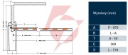 Szlaban faac b614 - zestaw z ramieniem prostokątnym 2815mm