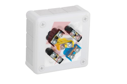 Puszka natynkowa z zaciskami 12 wlotów viplast vp-41 biała ip55 98x98x42mm 041-51