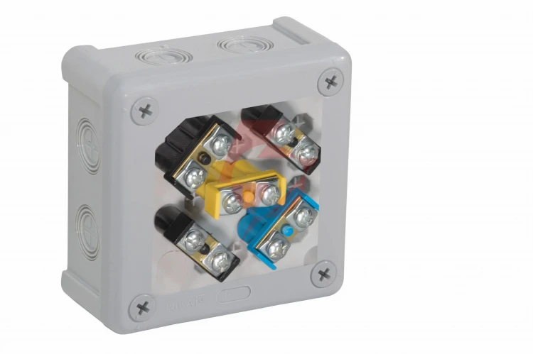 Puszka natynkowa z zaciskami 12 wlotów viplast vp-41 szara ip55 98x98x42mm 041-53