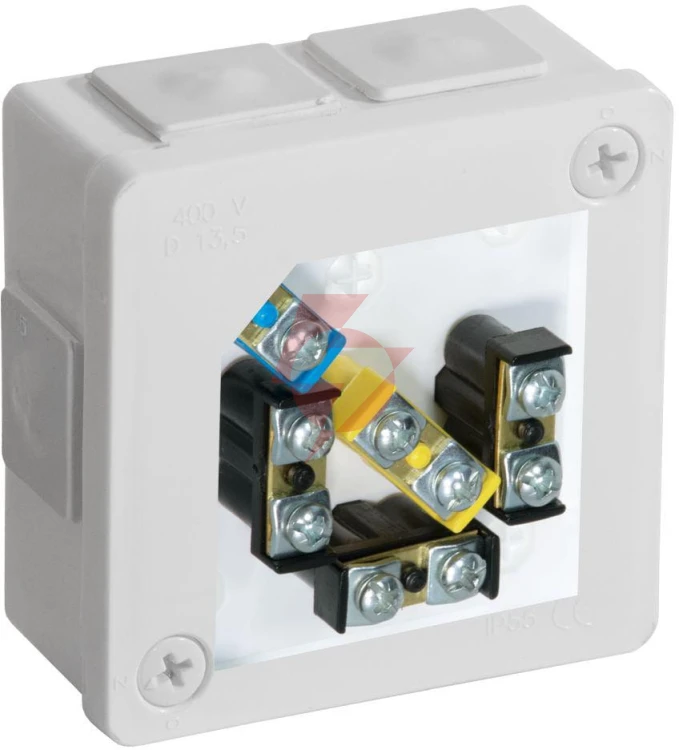 Puszka natynkowa z zaciskami 6 wlotów viplast vp-22 biała ip55 86x86x40mm 022-51
