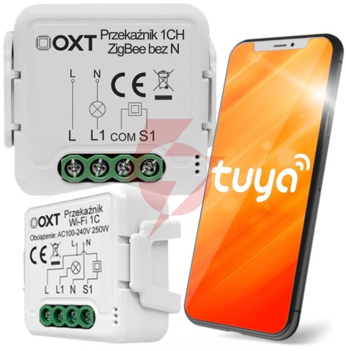 Moduł oxt mini przekaźnik 1 obw. bez n zigbee tuya t271