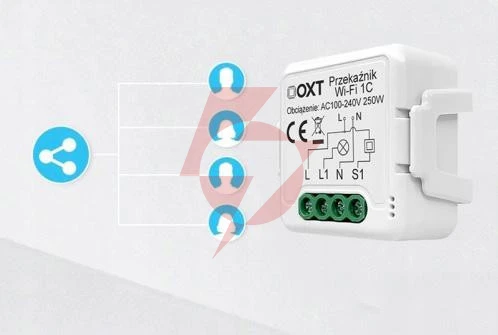 Moduł oxt mini przekaźnik 1 obw. bez n zigbee tuya t271