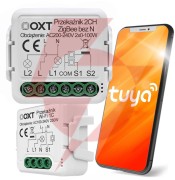 Moduł oxt mini przekaźnik 2 obw. bez n zigbee tuya t272