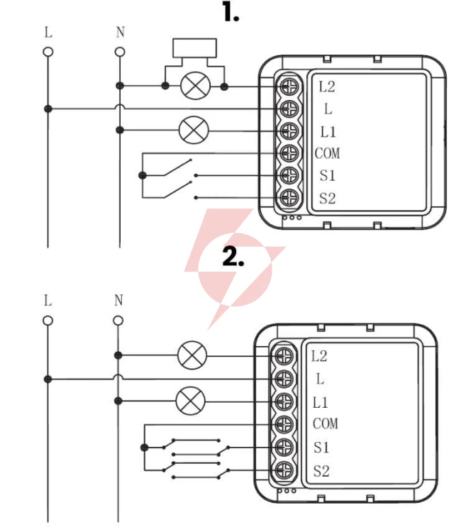 Moduł oxt mini przekaźnik 2 obw. bez n zigbee tuya t272