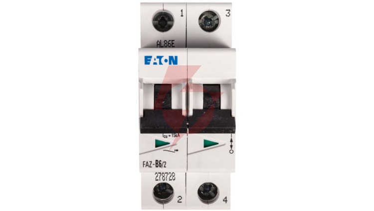 Wyłącznik nadprądowy 2P B 6A 15kA AC FAZ B6/2 278728