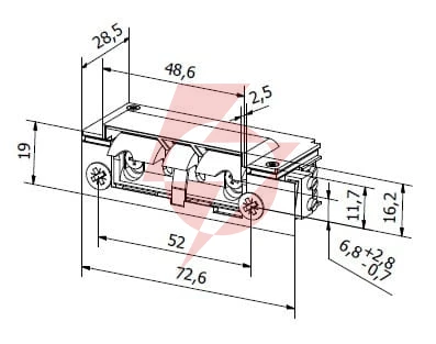 Elektrozaczep hartte xs12rm-c seria xs 12v dc rew. z monitoringiem i wyślizgiem
