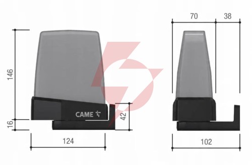 Lampa ostrzegawcza came krx1fxsw biała 24/230v (806la-0020)