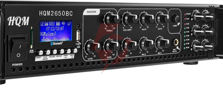 Wzmacniacz pa hqm2650bc radio fm/mp3/bt 650w