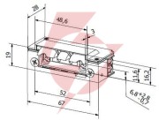 Elektrozaczep przeciwpożarowy hartte xshd12r-c 12v dc rewersyjny z wyślizgiem