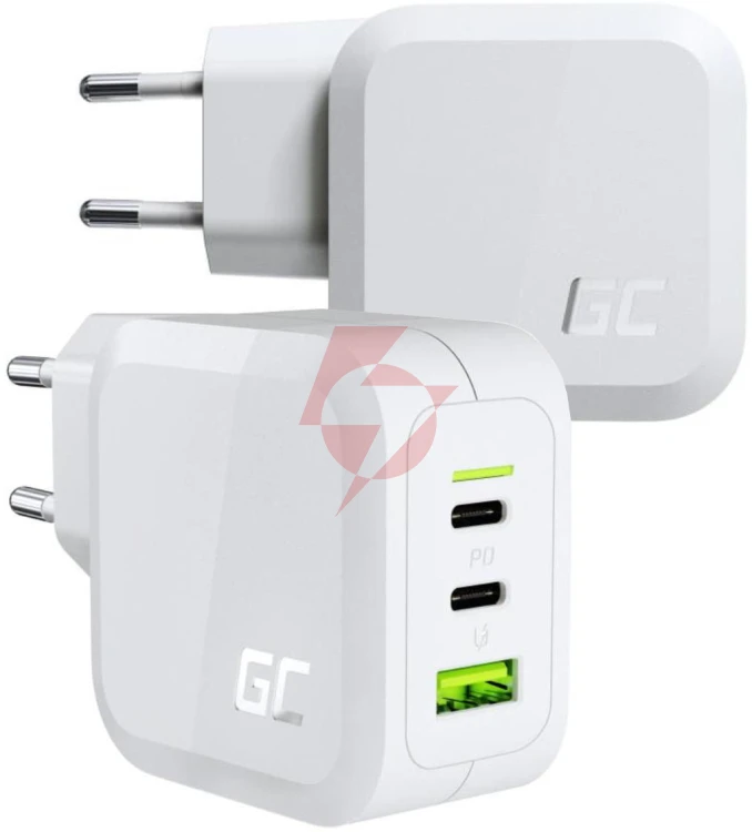 Ładowarka sieciowa green cell powergan 65w 2xusb-c 1xusb-a chargc08w