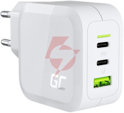 Ładowarka sieciowa green cell powergan 65w 2xusb-c 1xusb-a chargc08w