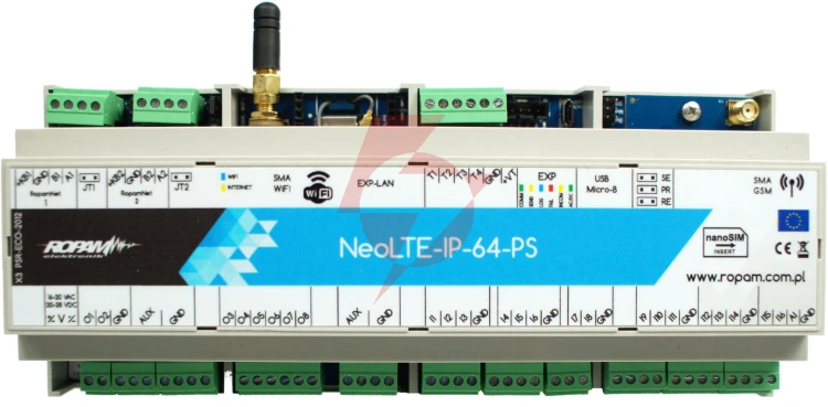Ropam centrala alarmowa neolte-ip-64-ps-d12m