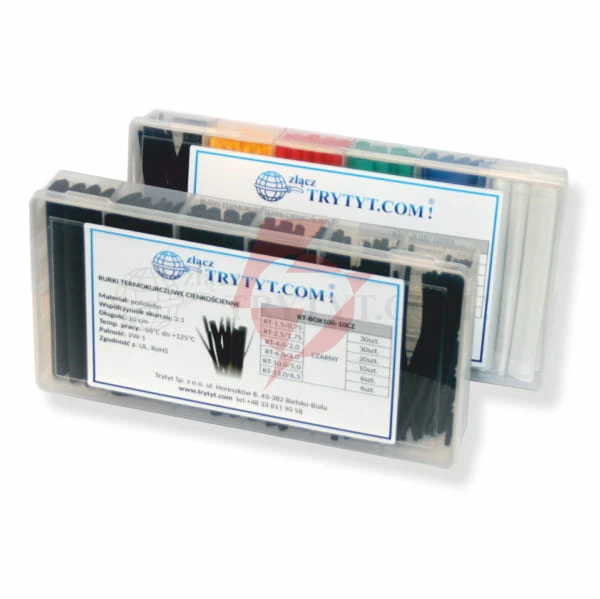 Zestaw rurek termokurczliwych kolorowych rt-box100-10mix