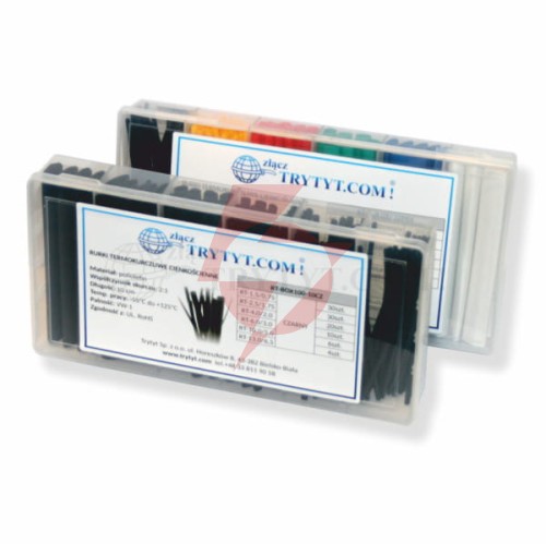 Zestaw rurek termokurczliwych czarnych rt-box100-10cz