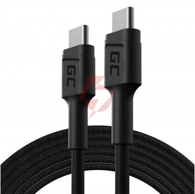Kabel usb-c / usb-c green cell powerstream 200cm pd 60w ultra charge quick charge 3.0 kabgc29