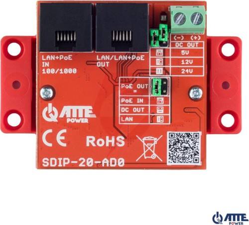Adapter poe obniżający napięcie atte sdip-20-ad0