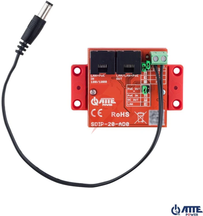 Adapter poe obniżający napięcie atte sdip-20-ad0