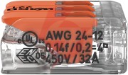 Szybkozłączka uniwersalna linka/drut 3x 0,2-4mm2 wago 221-413 (paczka 50szt.)