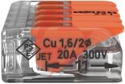 Szybkozłączka uniwersalna linka/drut 5x 0,2-4mm2 wago 221-415 (paczka 25szt.)