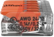 Szybkozłączka uniwersalna linka/drut 5x 0,2-4mm2 wago 221-415 (paczka 25szt.)