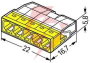 Szybkozłączka drut 5x 0,5-2,5mm2 wago 2273-205 (paczka 100szt.)