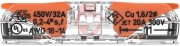 Szybkozłączka przelotowa uniwersalna linka/drut 2x 0,2-4mm2 wago 221-2411 (paczka 60szt.)