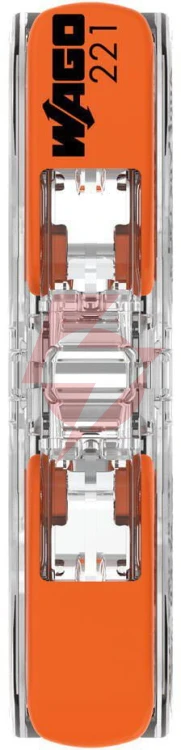 Szybkozłączka przelotowa uniwersalna linka/drut 2x 0,2-4mm2 wago 221-2411 (paczka 60szt.)