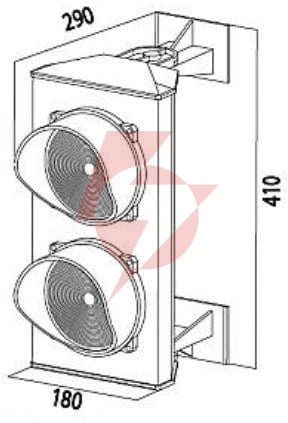 Semafor came pl0583 (2-komorowy: czerwone-zielone) 24v led (001pl0583)