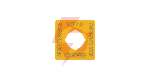 Tabliczka opisowa żółta kwadratowa 50x50mm EMERGENCY STOP M22-XYK1 216484
