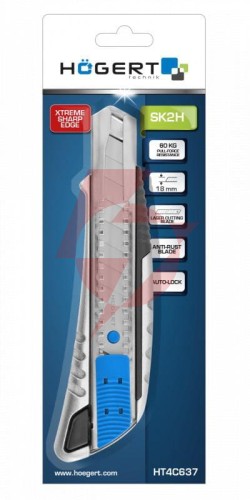 Hoegert ht4c637 nożyk z ostrzem łamanym 18 mm alu max 60 kg